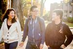 Students walk to class